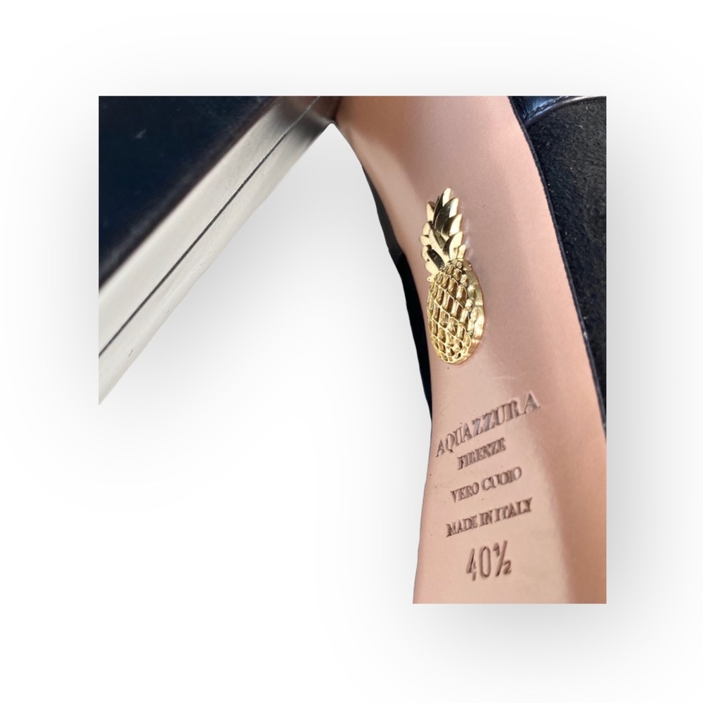 HTF: new Aquazzurra ☻︎ Kaya Plateau Platform Suede Sandals ☻︎ Red Carpet 40.5 10 - Picture 10 of 17